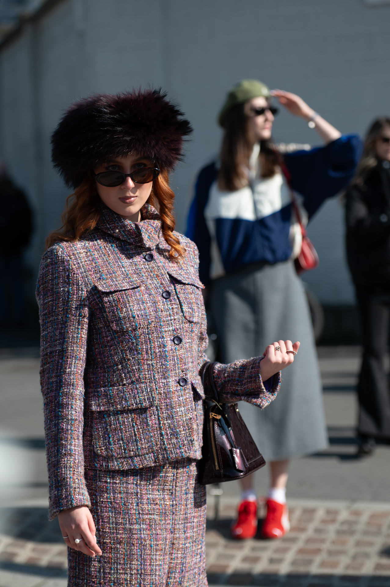 street style , all' arrivo gli ospiti della sfilata di Prada