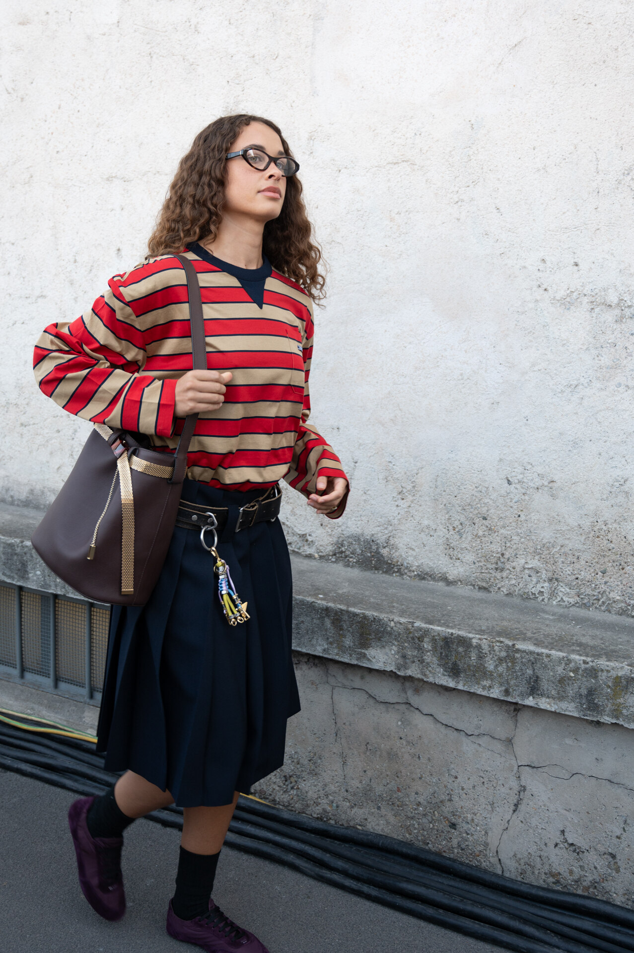  street style alla sfilata di Prada