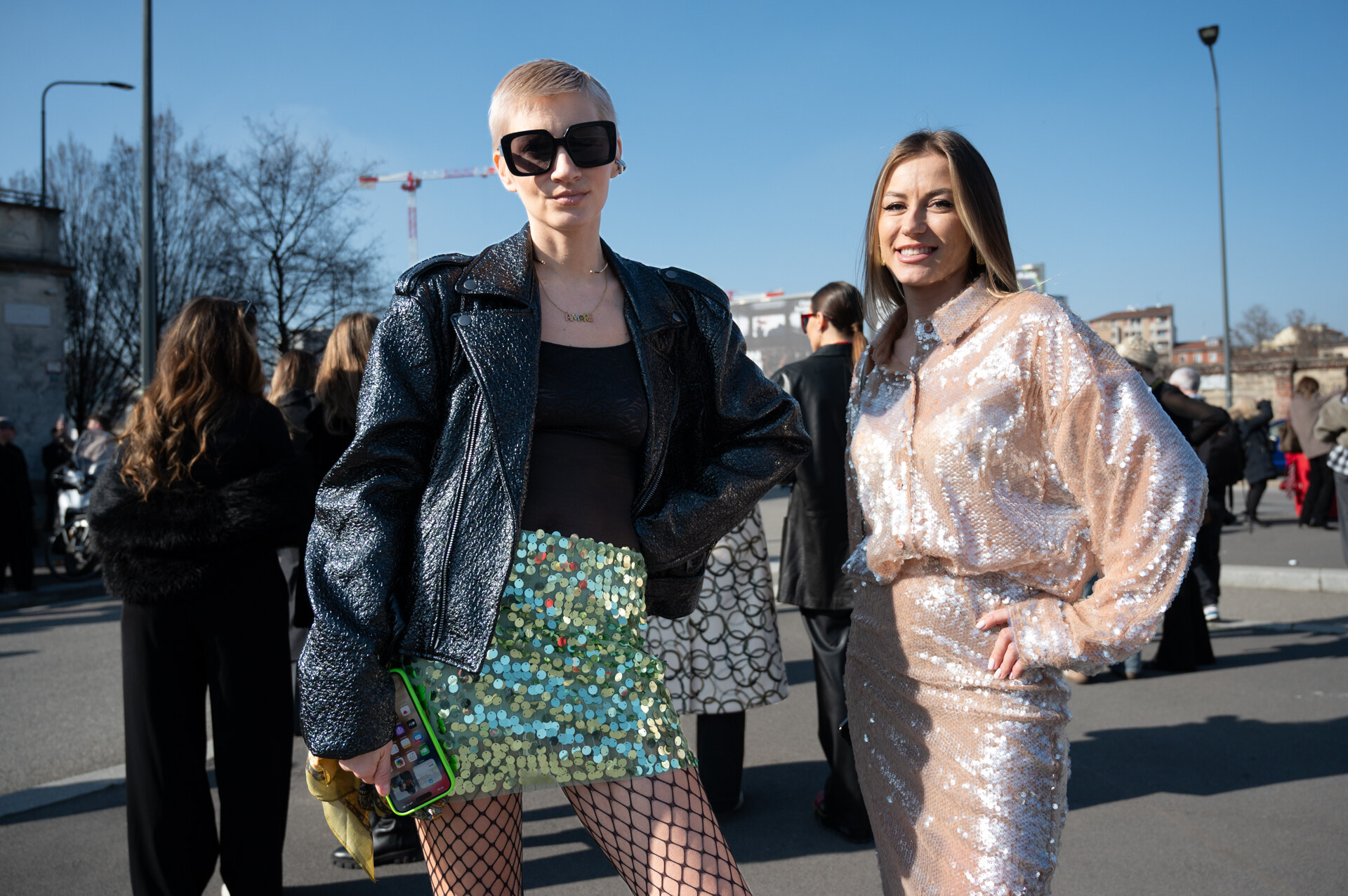  street style alla sfilata di Prada